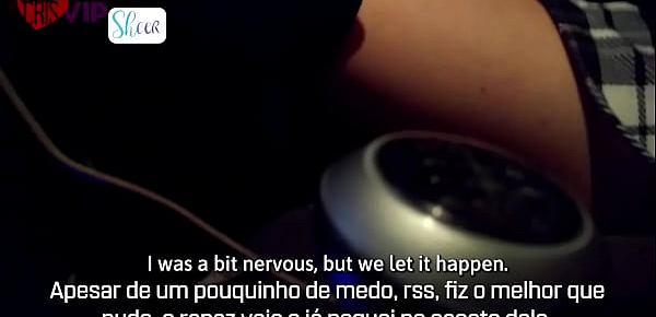  Corno levando a esposa Cristina Cris em seu primeiro Dogging na Mirante da Lapa para ser abusada por desconhecidos, xinga o corno, chupa, e engole leitinho